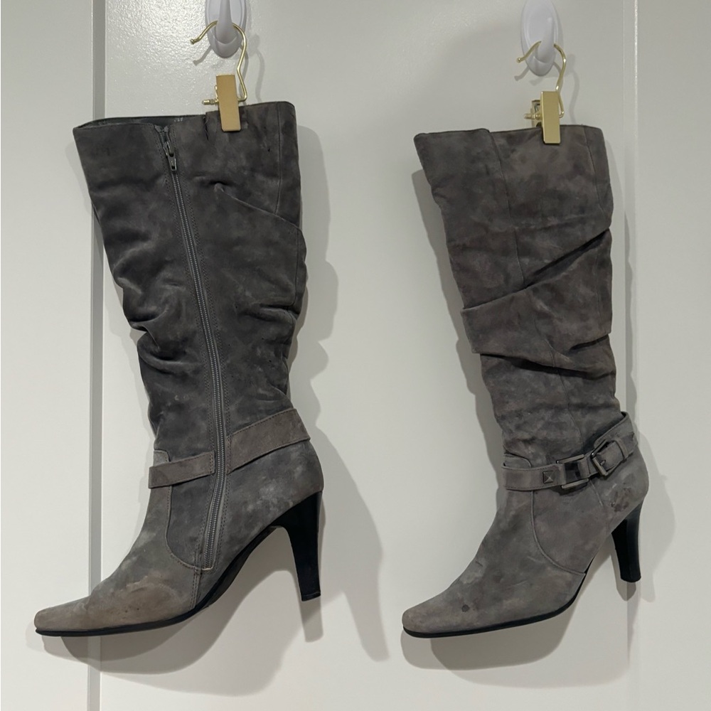 Gray Suede Women's Boots Size 8.5